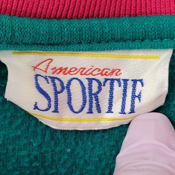 Vintage 90s MOD Fleece Sweatshirt Womens Large 23x22 Baggy Boxy - Picture 6 of 14